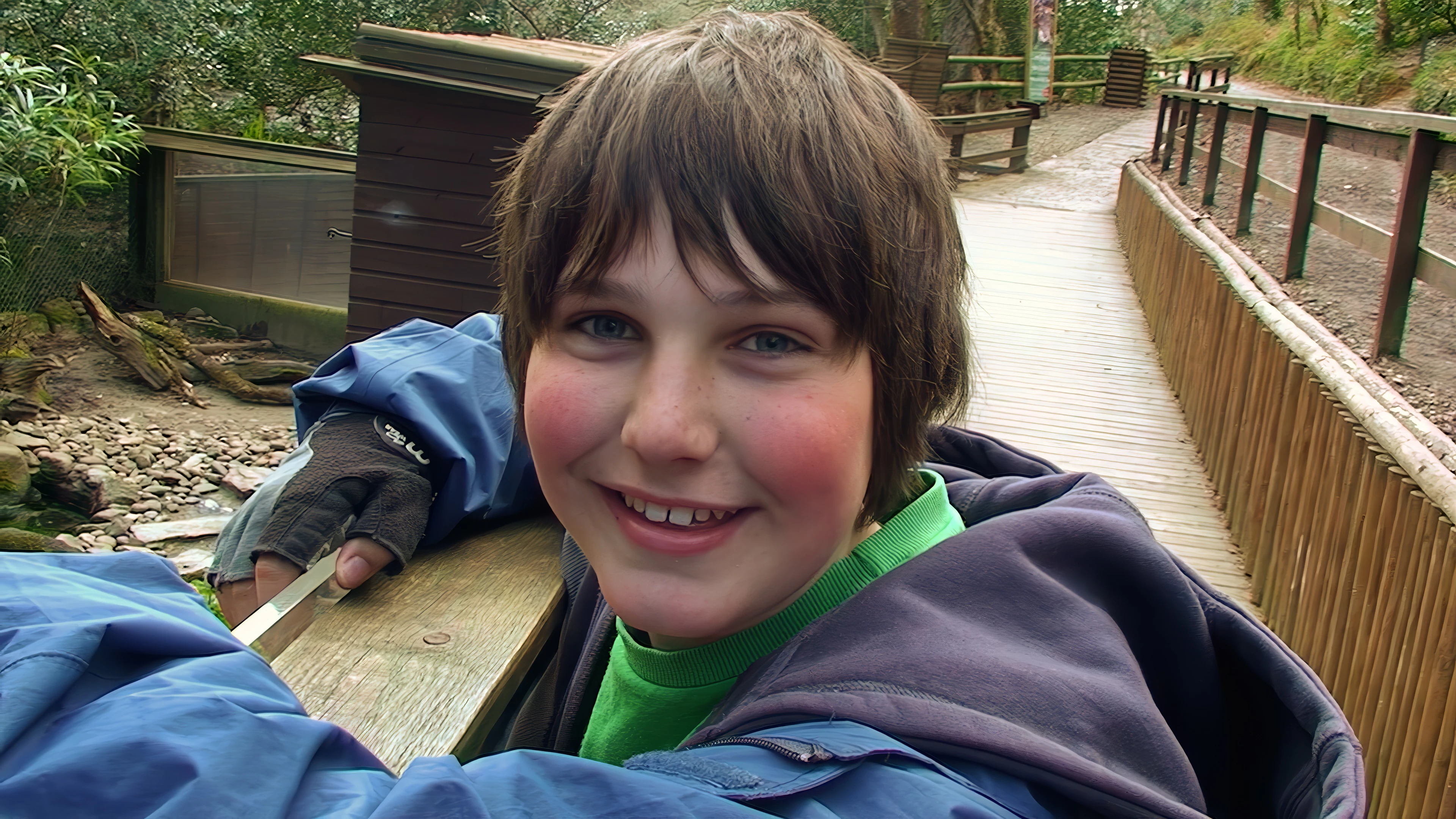 Zac loves the otters at the Cornish Seal Sanctuary, Gweek.