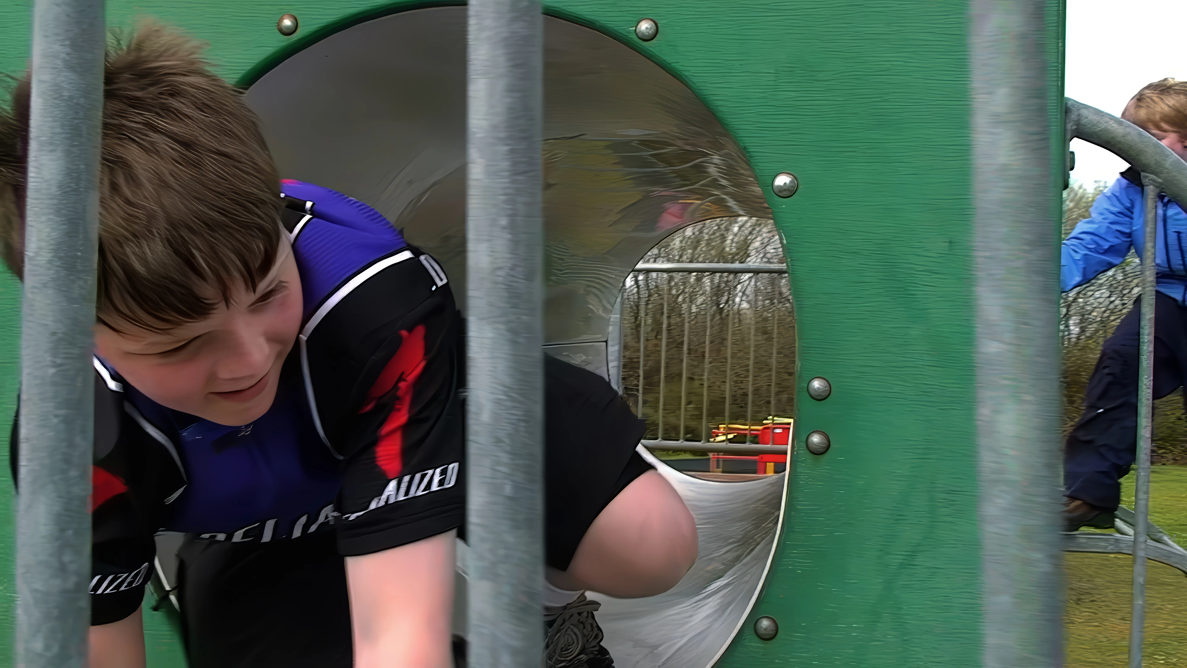 The youngsters enjoy the playground at Goonhilly Satellite Earth Station.