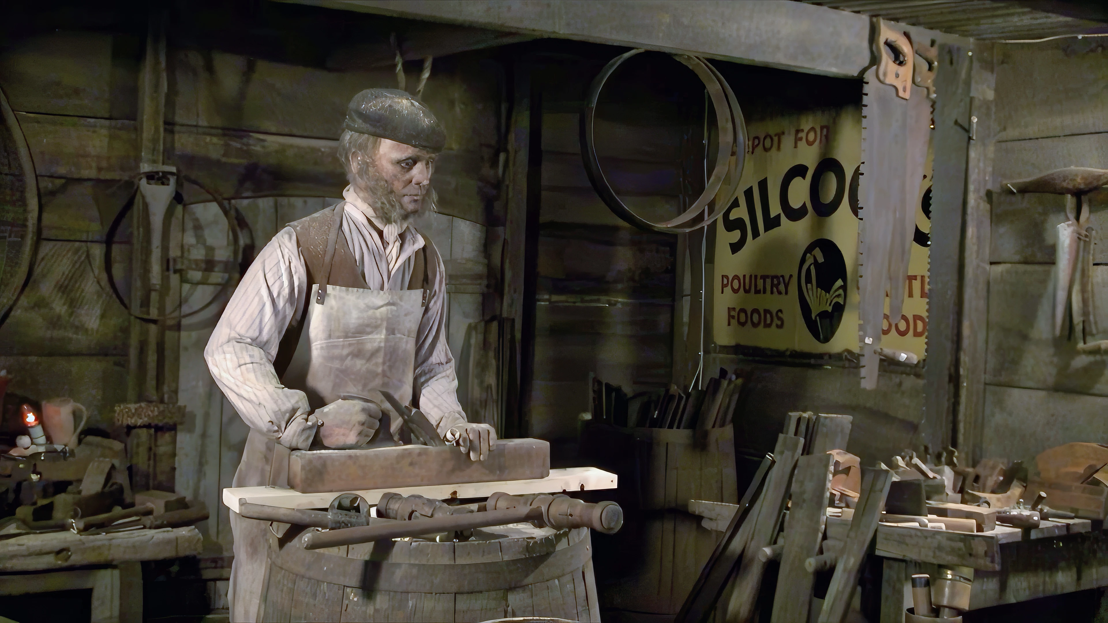The animatronic carpenter at the Shipwreck Heritage Centre, Charlestown.