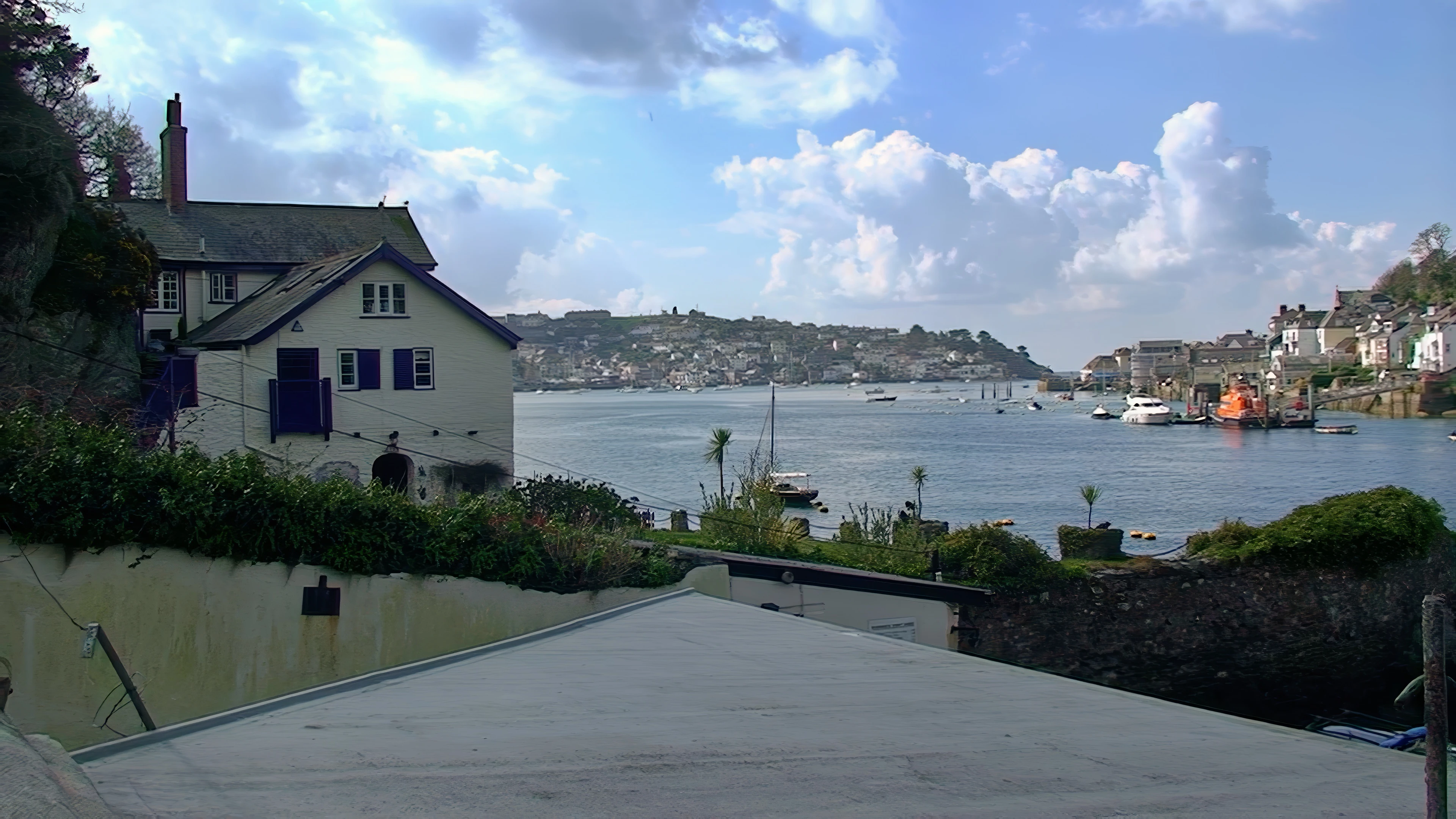 View to Polruan and the mouth of the River Fowey from Bodinnick.