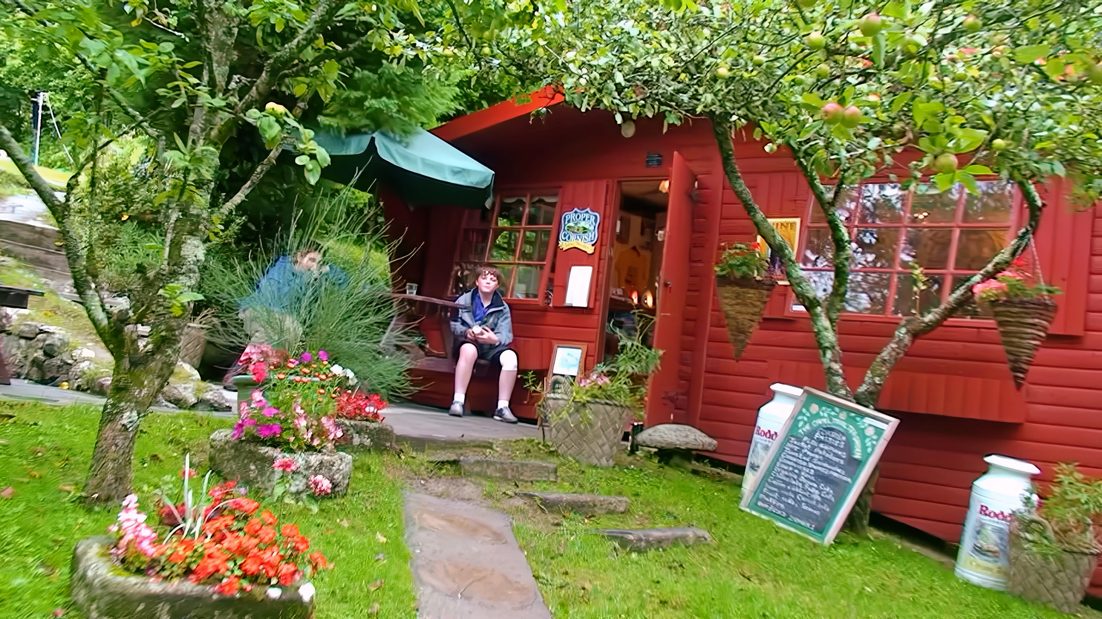Refreshments at the Camel Trail Tea Garden, 1.8 miles from Bodmin.