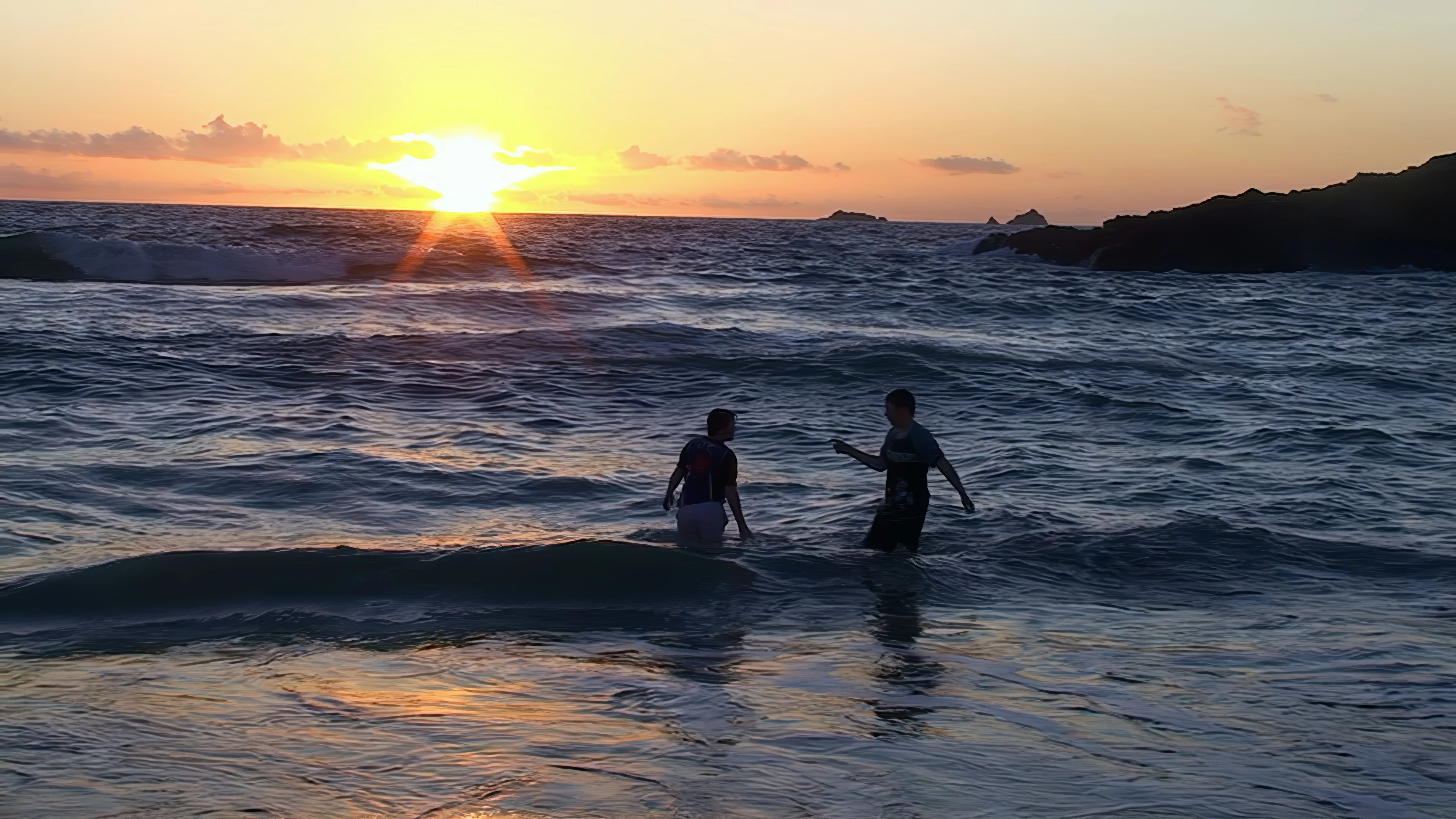 Treyarnon Bay at sunset on a most perfect summer evening.