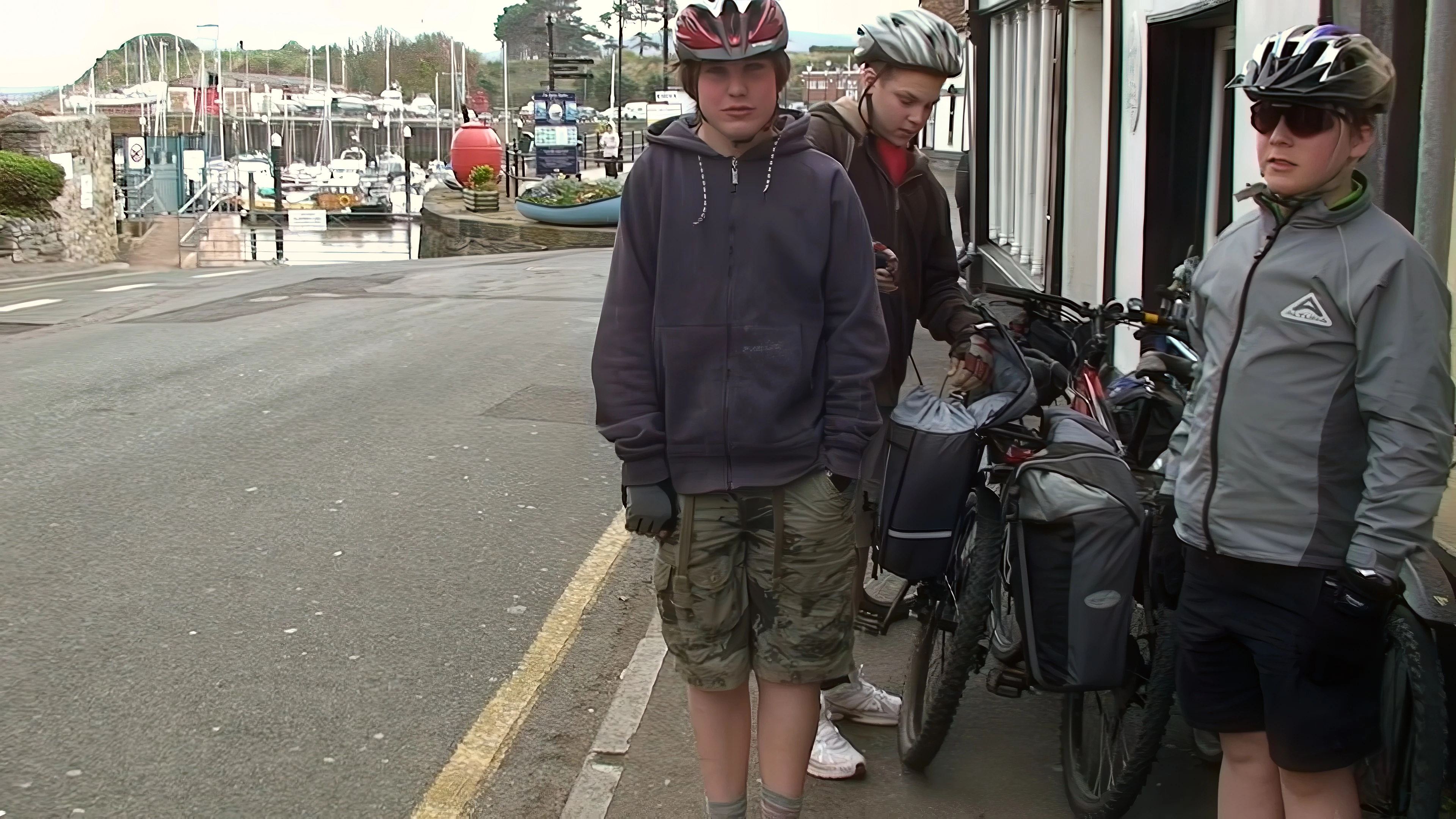 Still outside Corner House Tearooms, Watchet, suitably refreshed.
