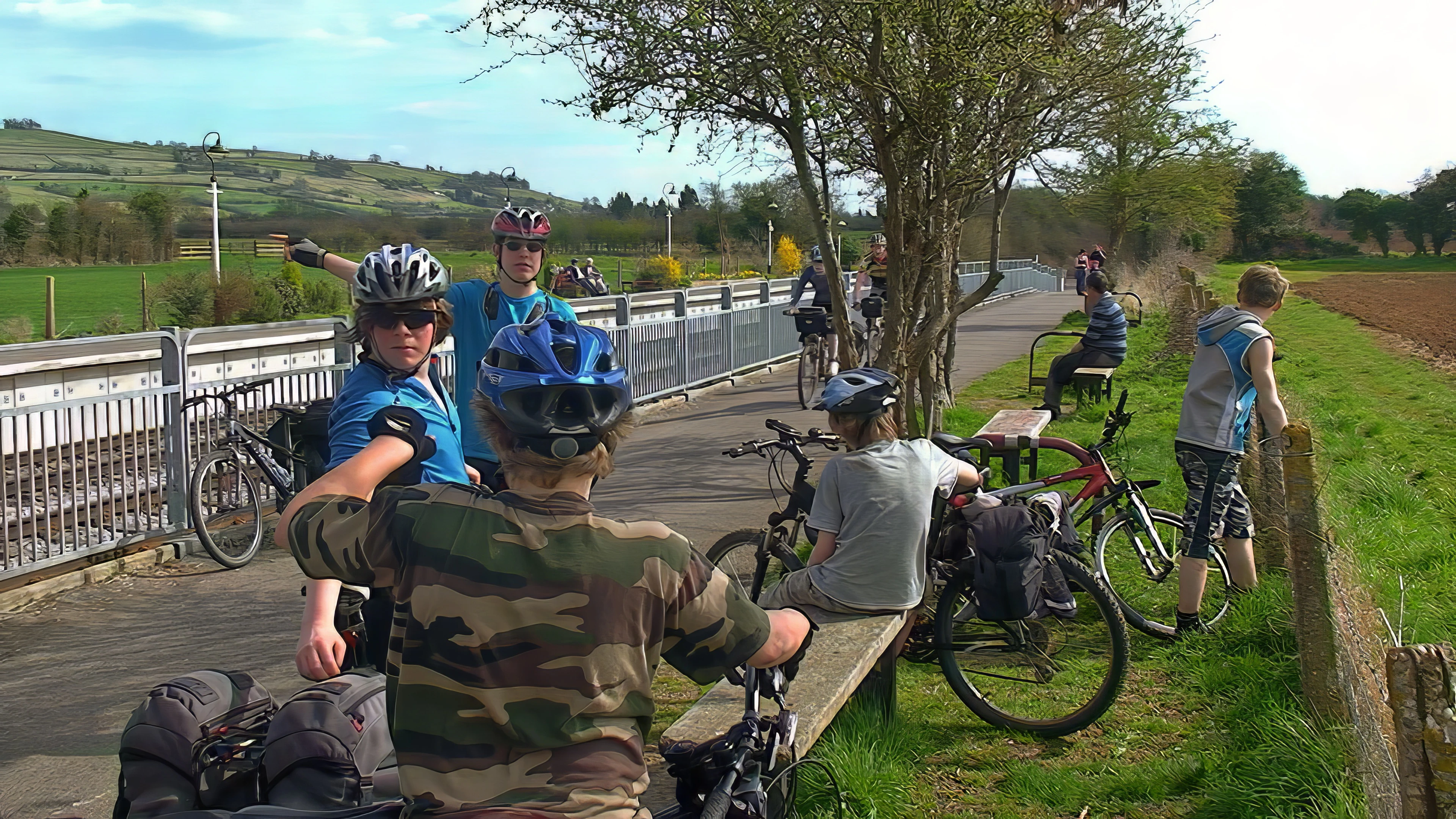 Brief pause at Avon Riverside station on the Bristol and Bath Railway Path.