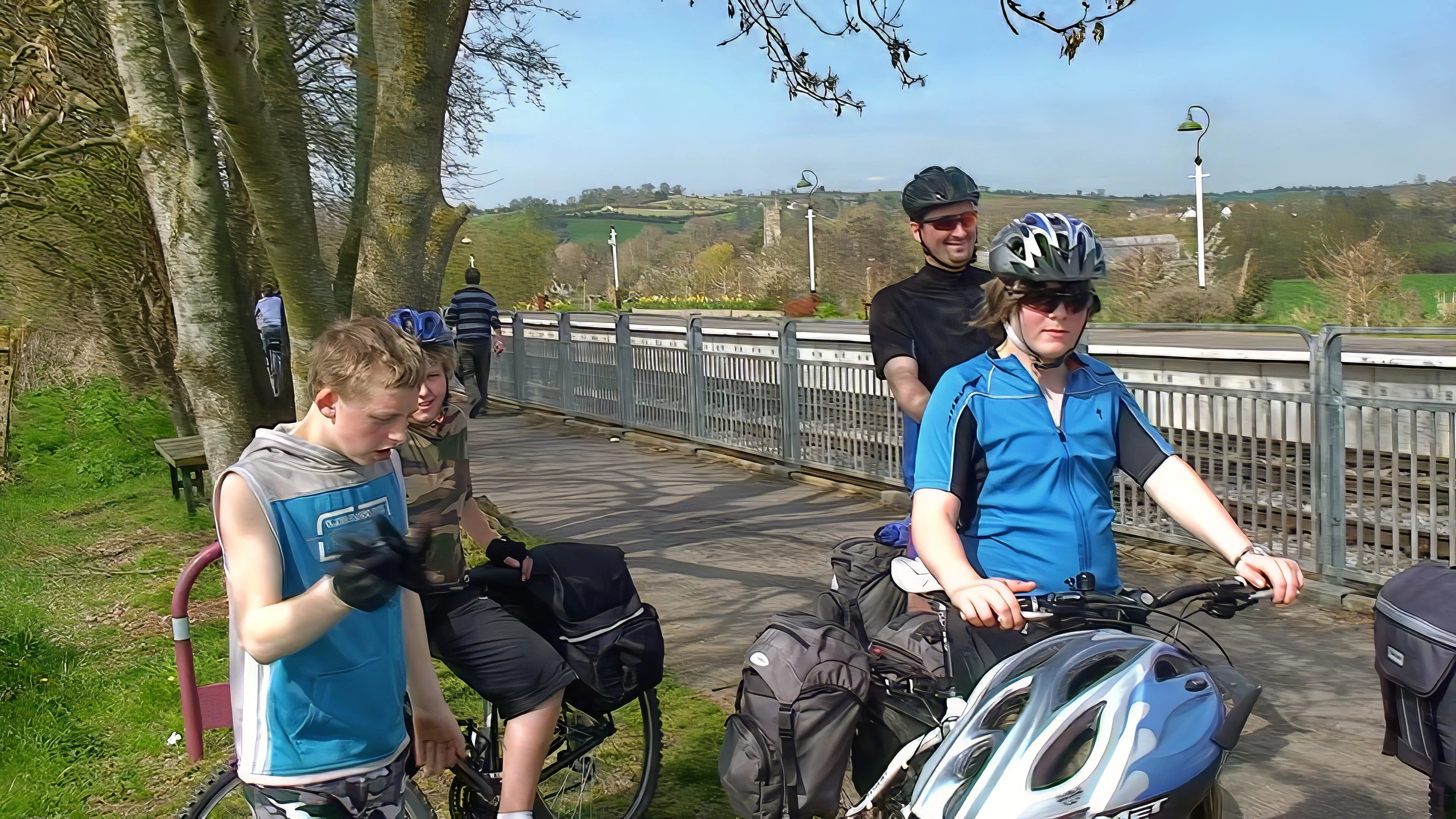 Brief pause at Avon Riverside station on the Bristol and Bath Railway Path.