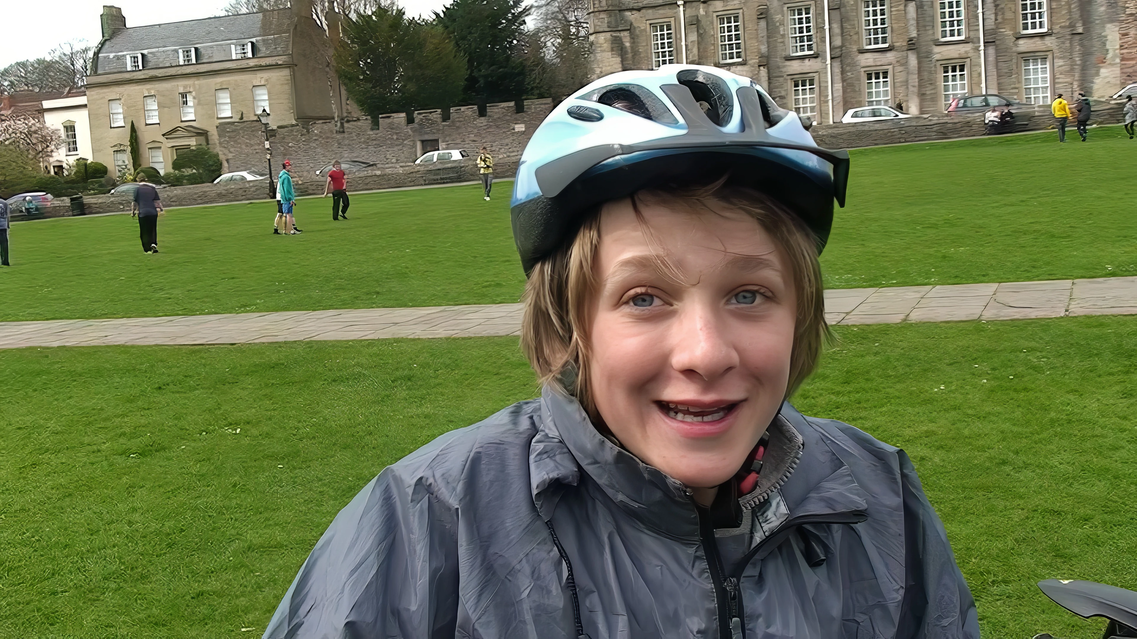 Hallam reckons the Wells Cathedral clock wasn’t worth it, chatting outside