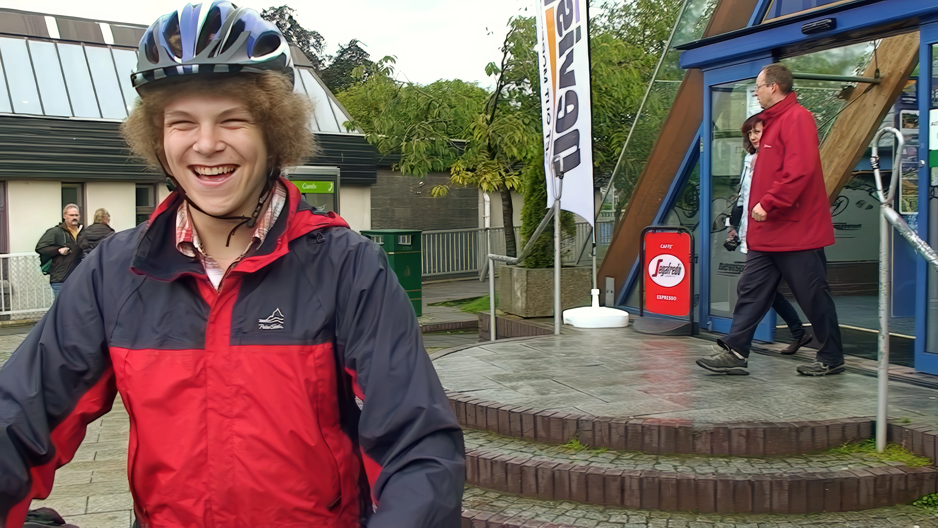 Ryan outside Nevisport, Fort William.