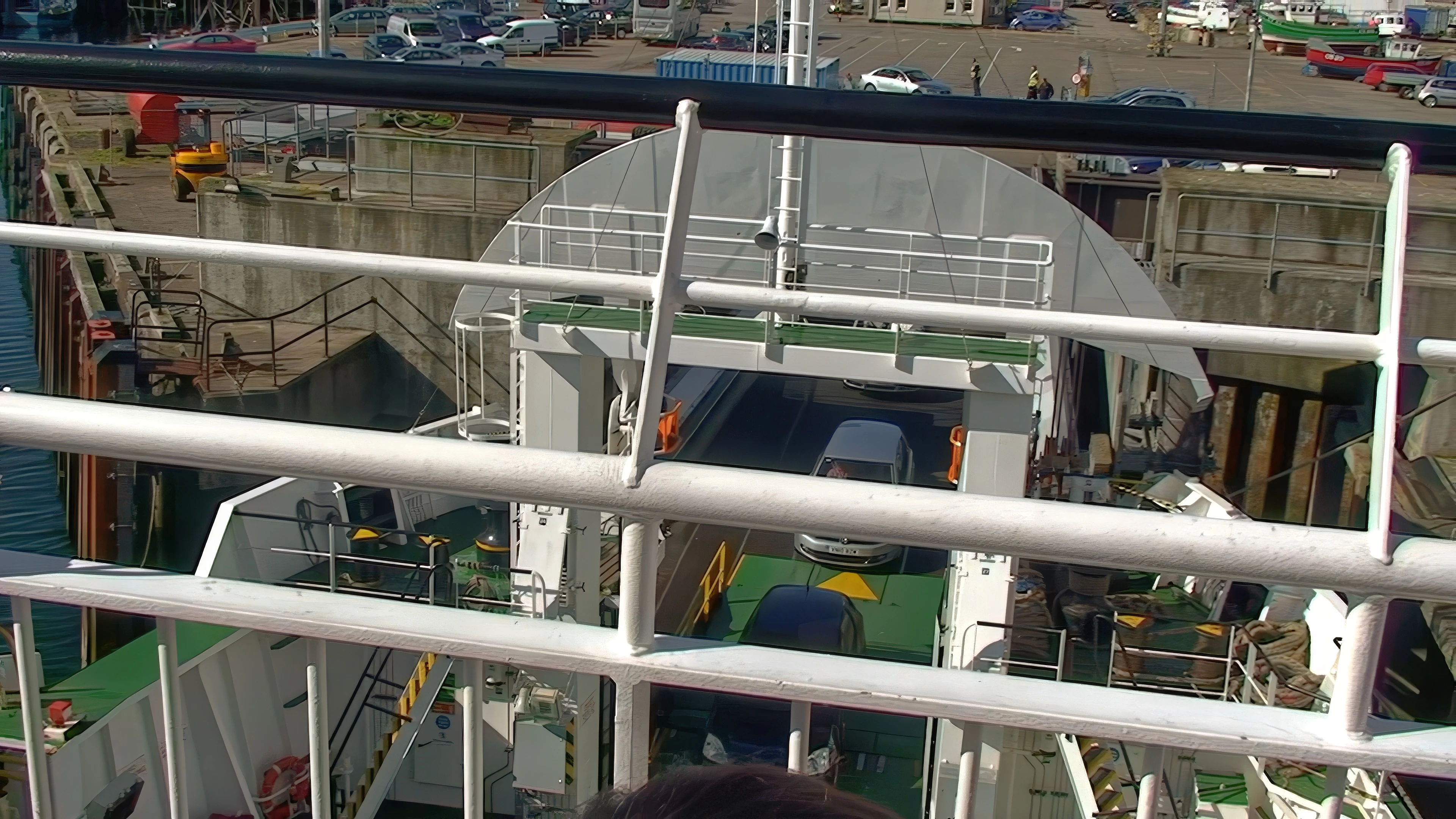 The 10:55 Skye ferry loading cars at Mallaig.