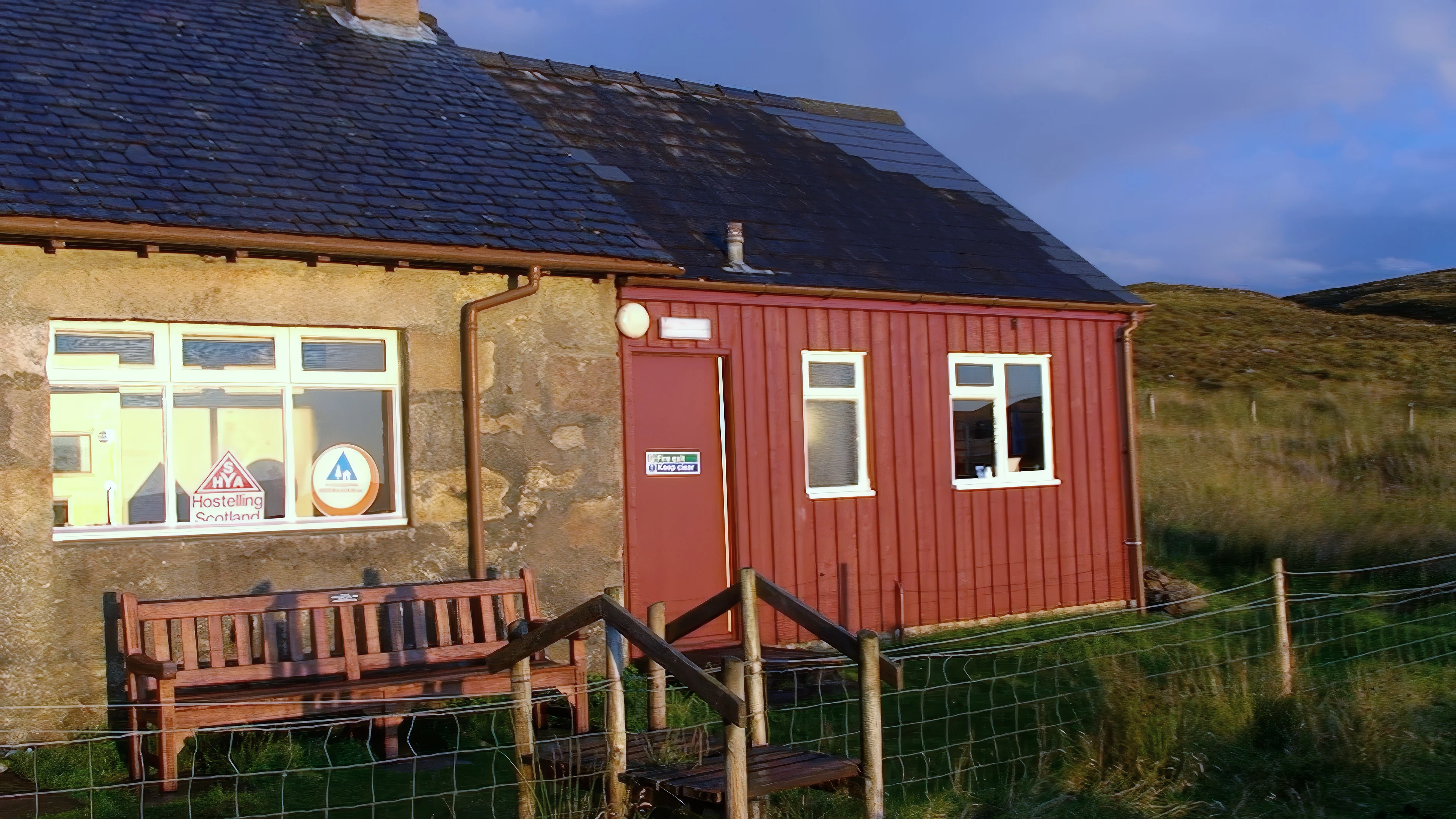 Sunset at Raasay Youth Hostel - surely one of the best-located hostels.