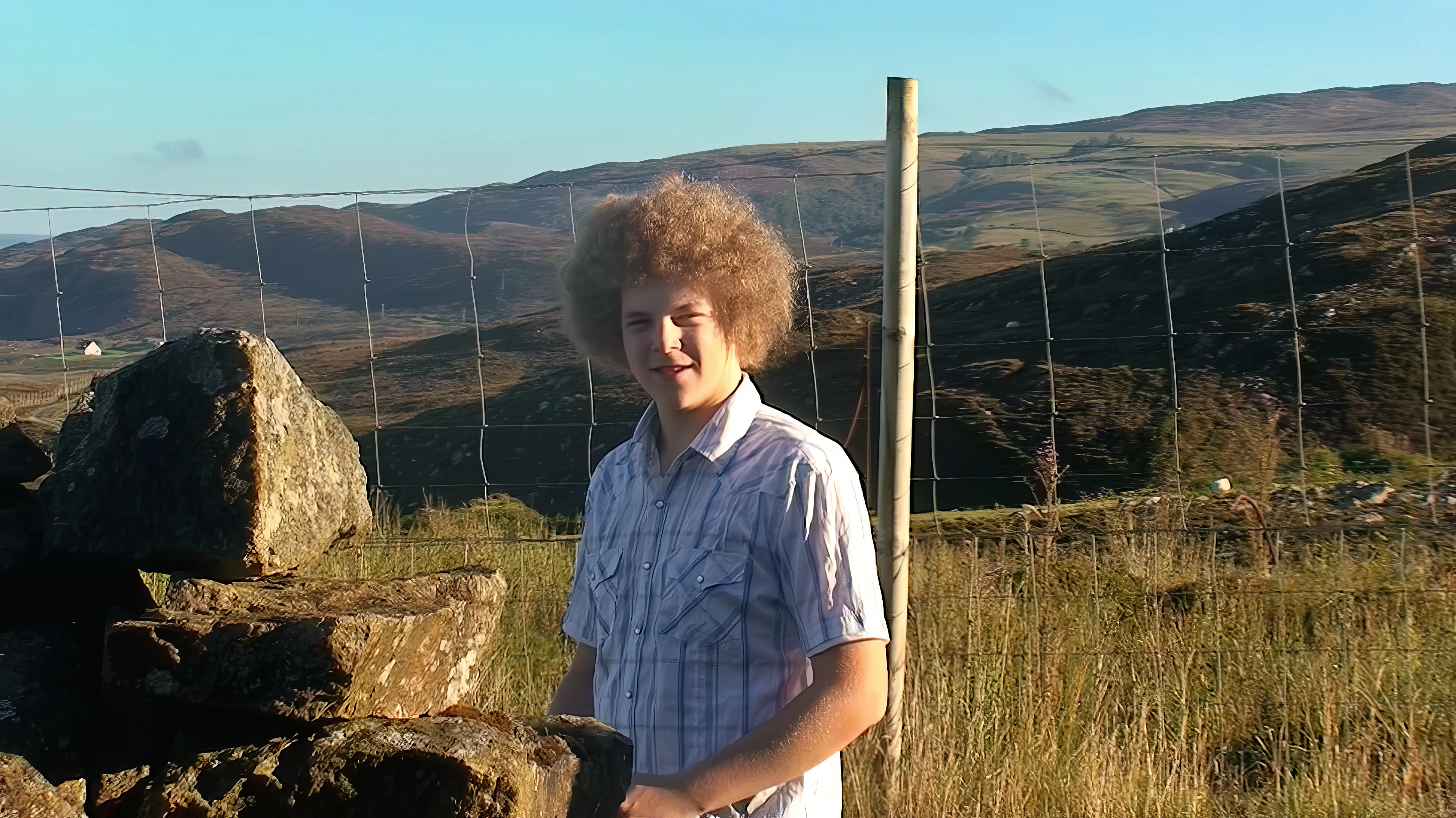 Ryan before breakfast at Raasay Youth Hostel.