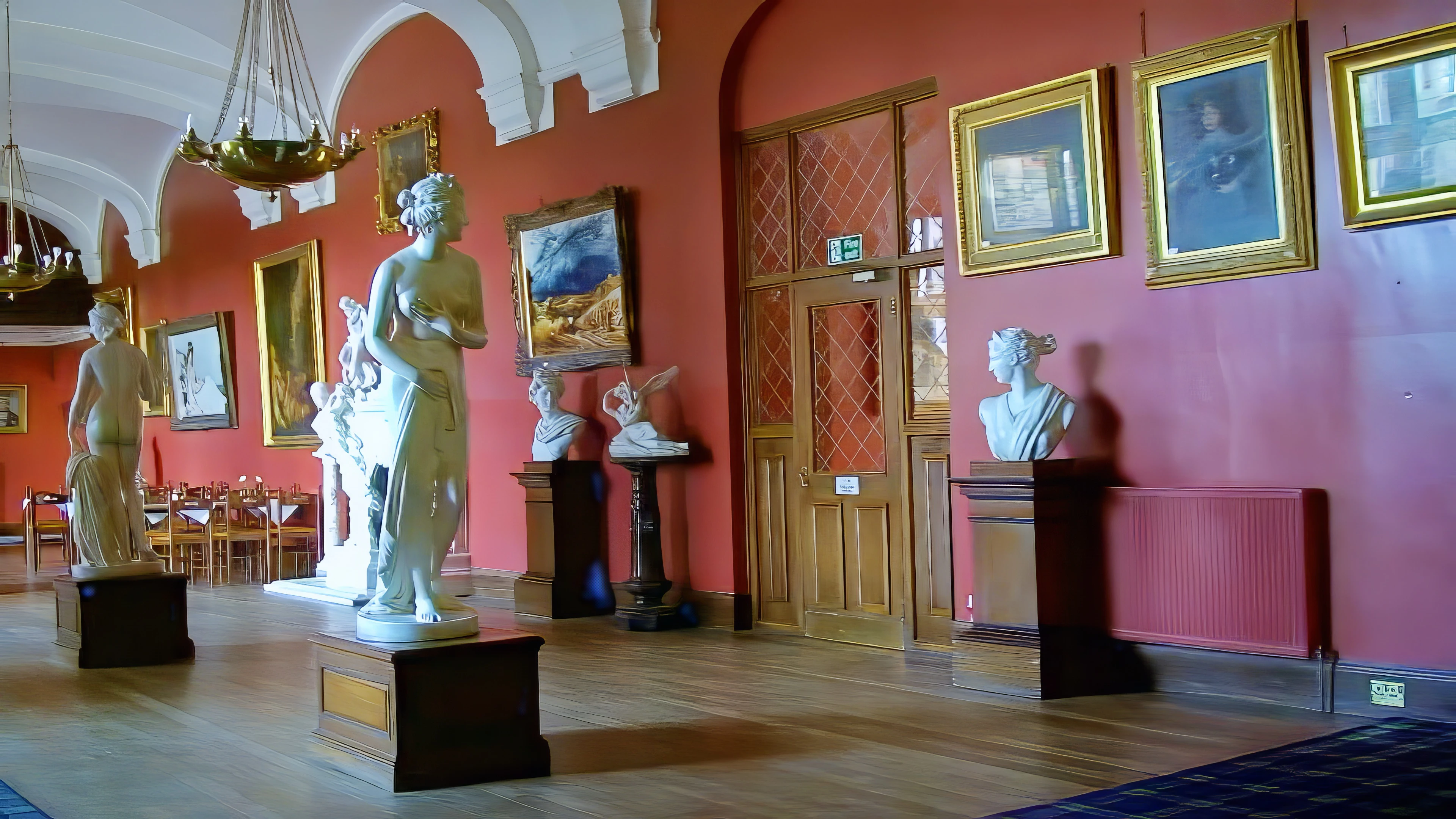 The Statue Gallery, ground floor, Carbisdale Castle Youth Hostel.