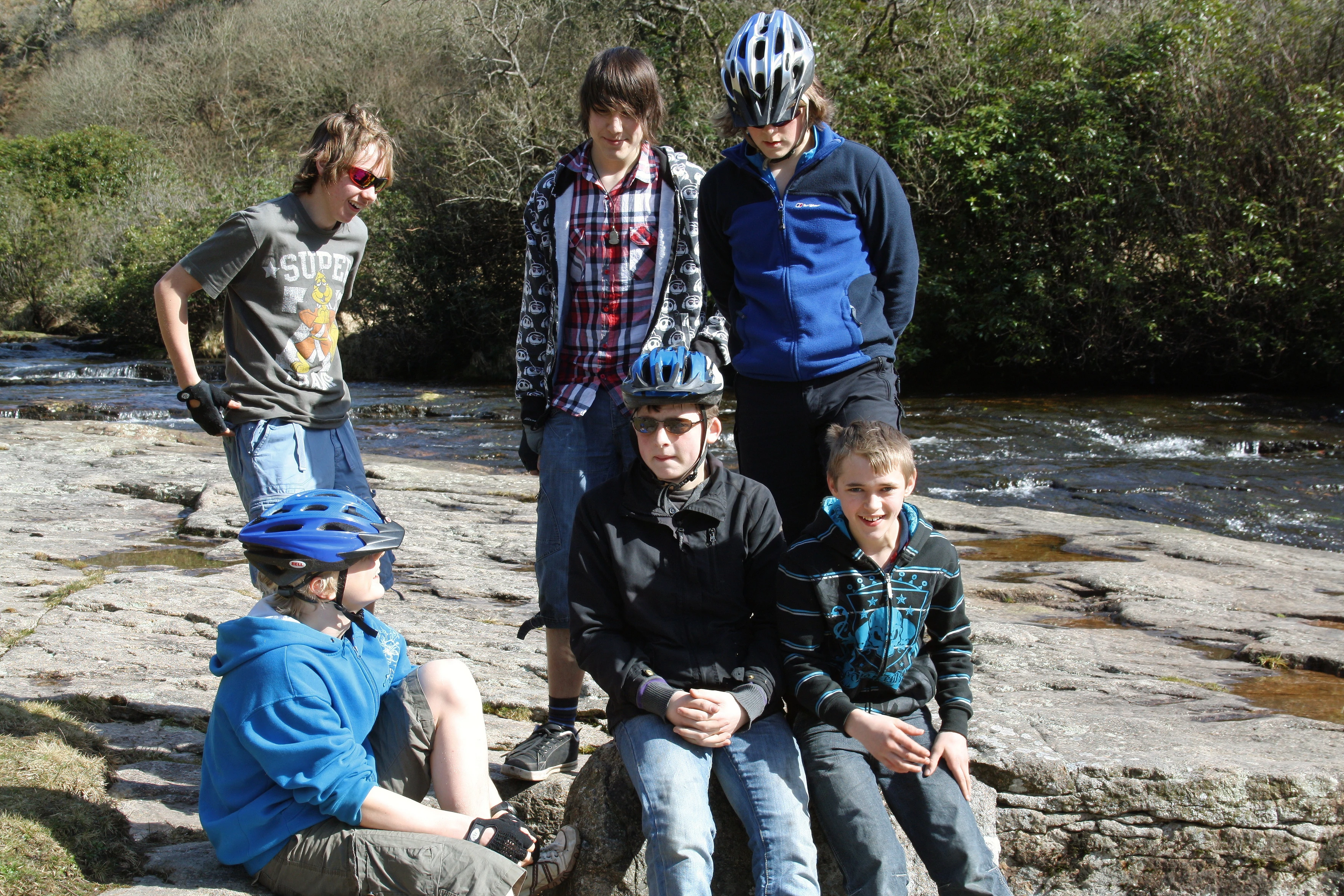 The group by the River Avon near Shipley Bridge.