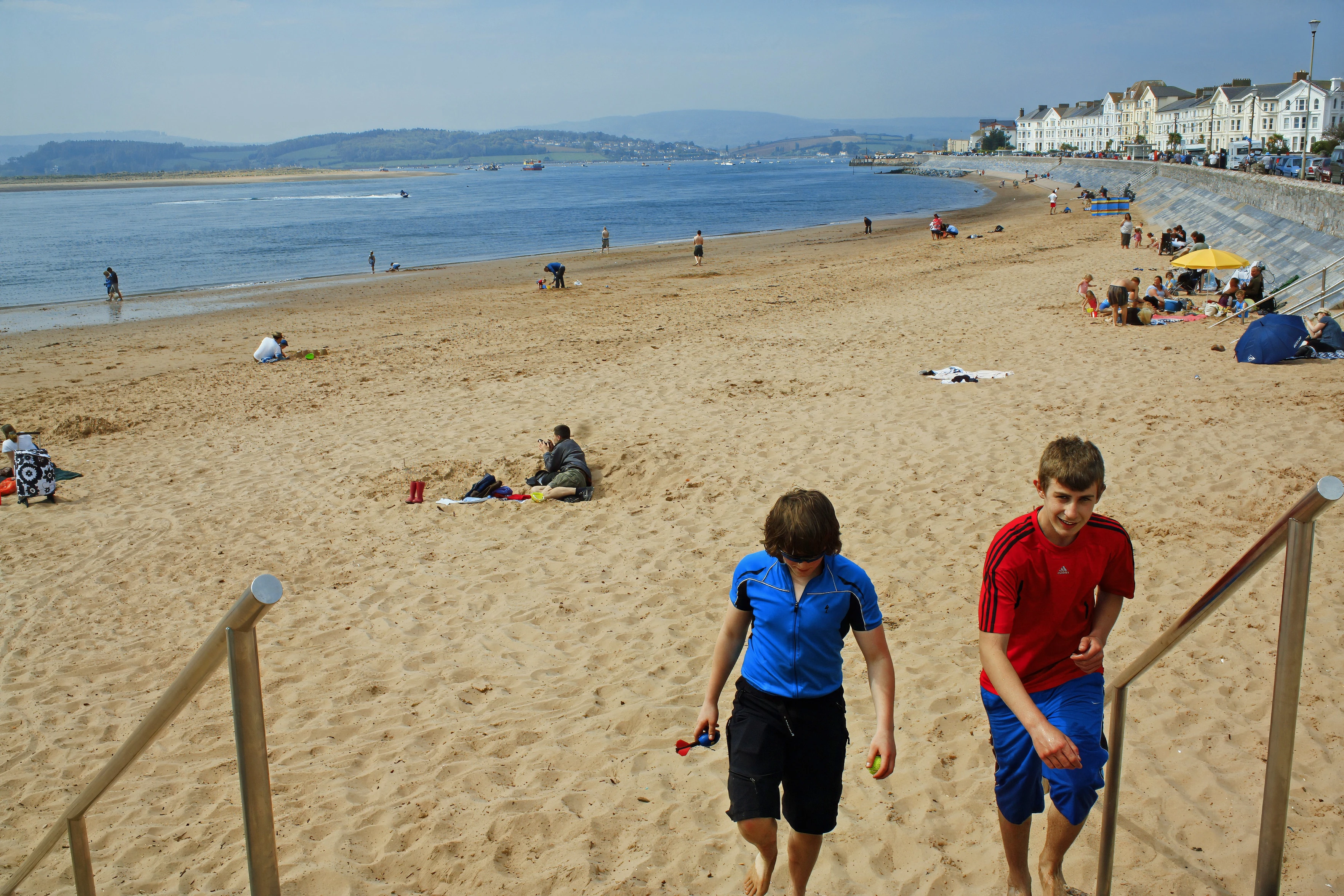 Ash and Jerry on Exmouth beach.