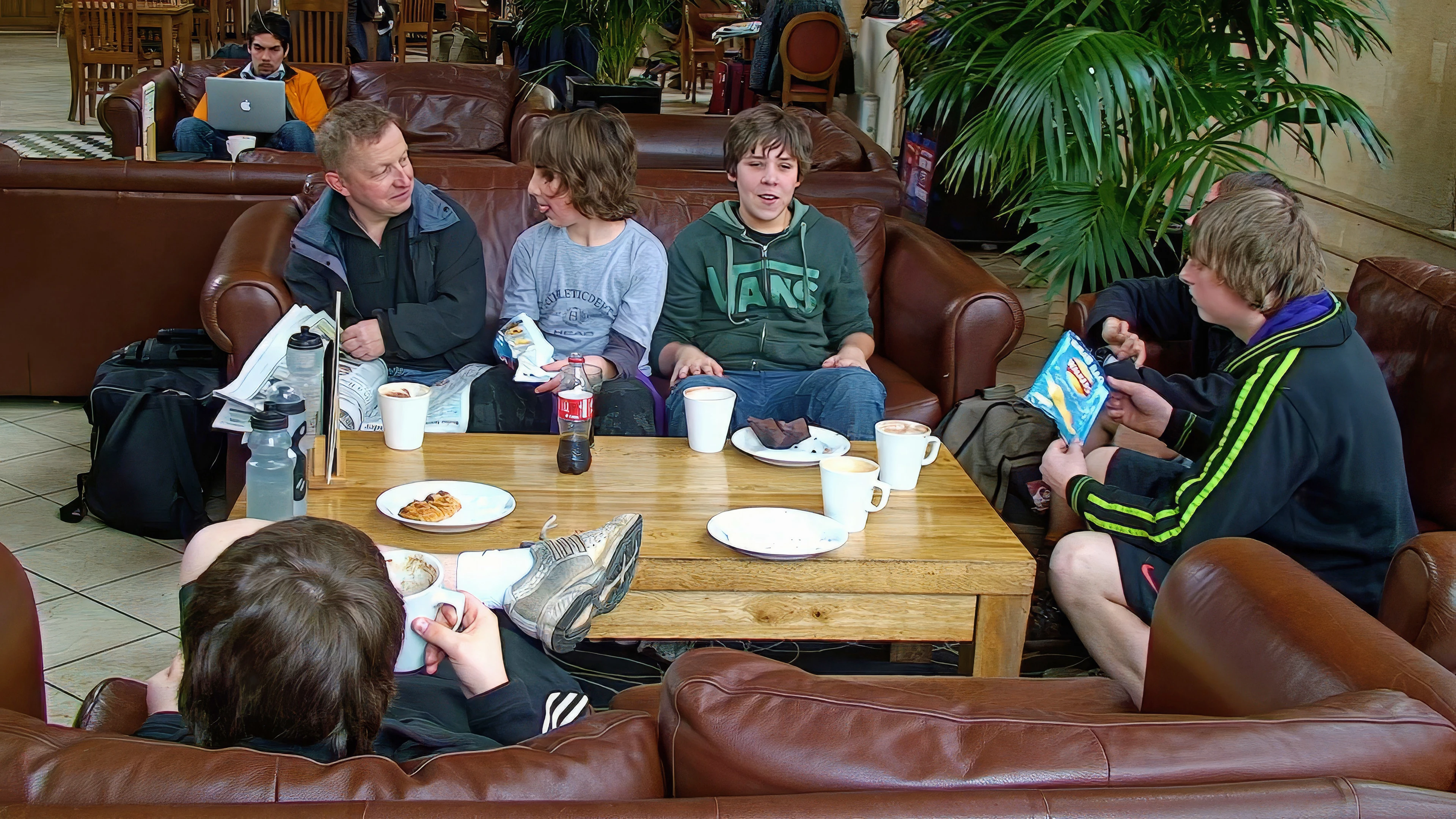 Refreshments in the café at Bristol Temple Meads