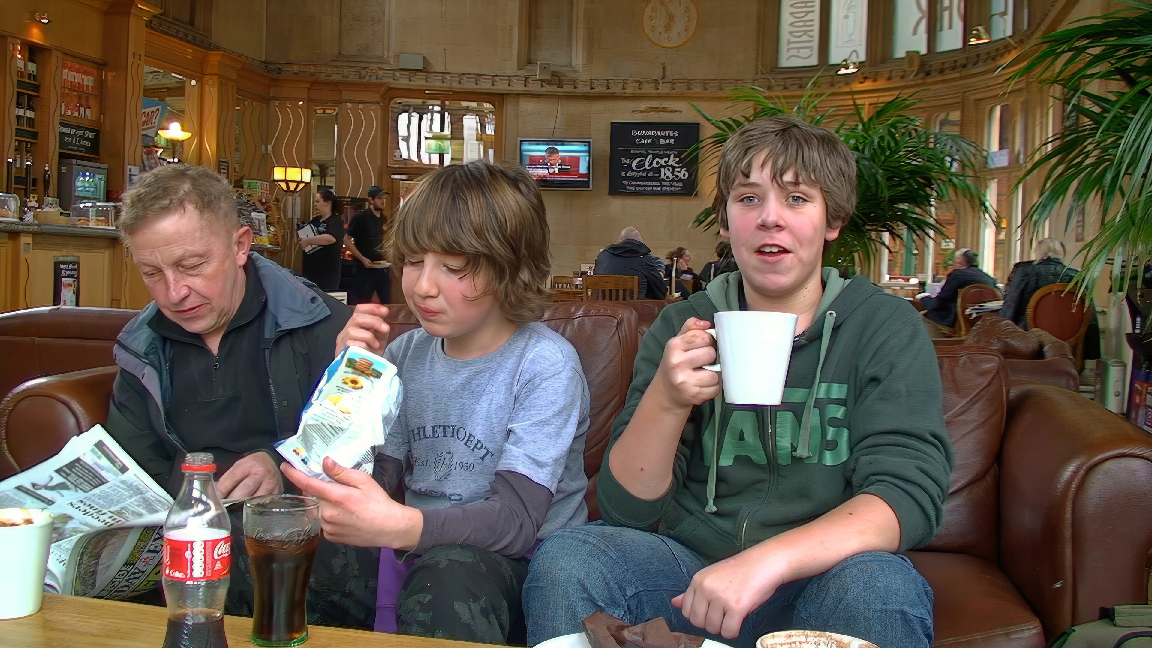 Refreshments in the café at Bristol Temple Meads