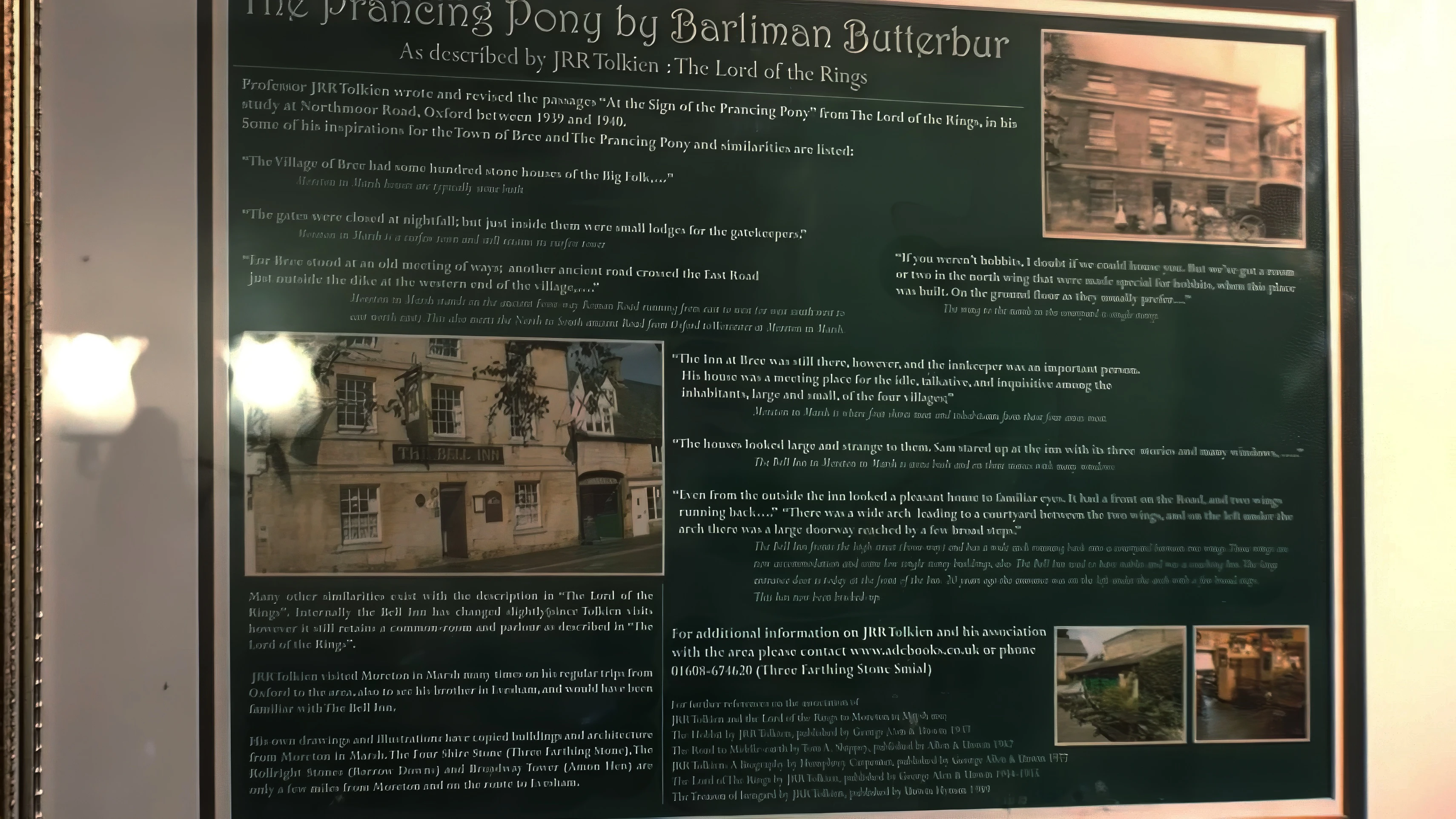 Inside the Bell Inn, Tolkien’s inspiration for The Prancing Pony, Moreton-in-Marsh.