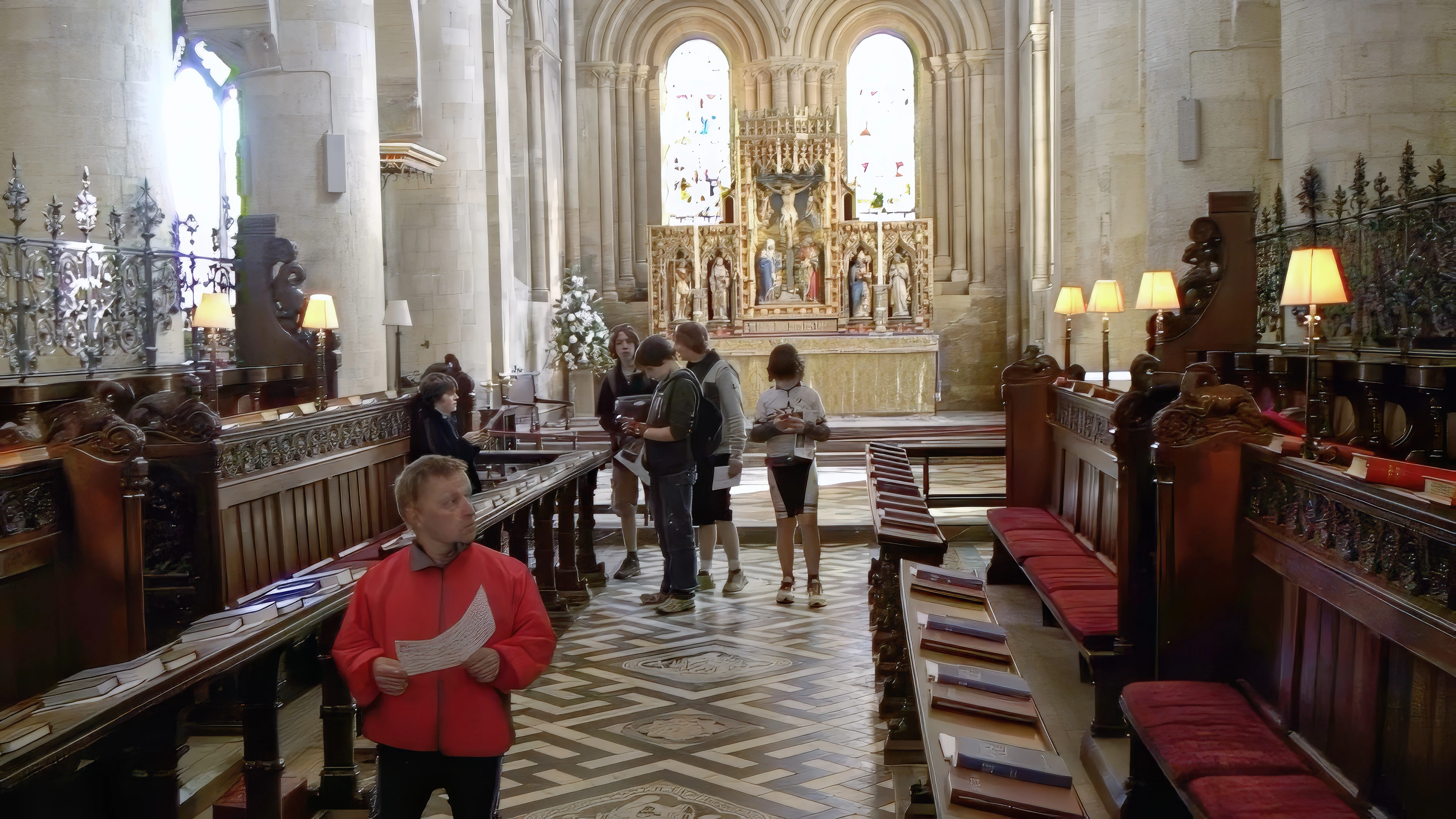 Inside Christ Church Cathedral, Oxford.